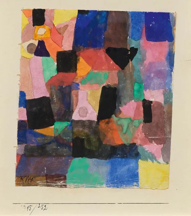 Framed Print : Small landscape, mainly with color squares, 1915. Creator: Klee, Paul (1879-1940) Framed Print : Small landscape, mainly with color squares, 1915. Creator: Klee, Paul (1879-1940)