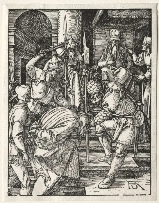 Framed Print : The Small Passion: Christ Before Annas, 1509-1511. Creator: Albrecht Dürer (German