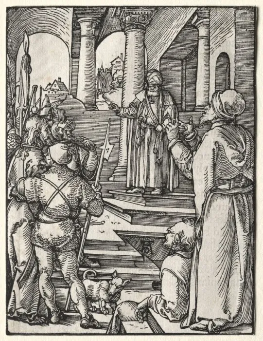 Framed Print : The Small Passion: Christ Before Pilate, c. 1509-1511. Creator: Albrecht Dürer (German Framed Print : The Small Passion: Christ Before Pilate, c. 1509-1511. Creator: Albrecht Dürer (German