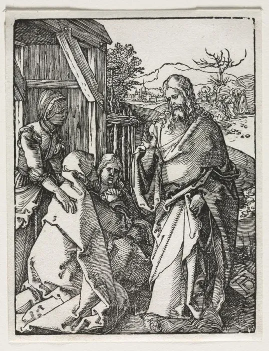 Framed Print : The Small Passion: Christ Taking Leave of the Virgin. Creator: Albrecht Dürer (German Framed Print : The Small Passion: Christ Taking Leave of the Virgin. Creator: Albrecht Dürer (German