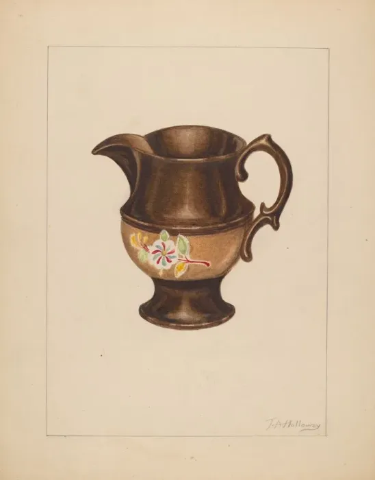 Framed Print : Small Pitcher, c. 1937. Creator: Thomas Holloway Framed Print : Small Pitcher, c. 1937. Creator: Thomas Holloway