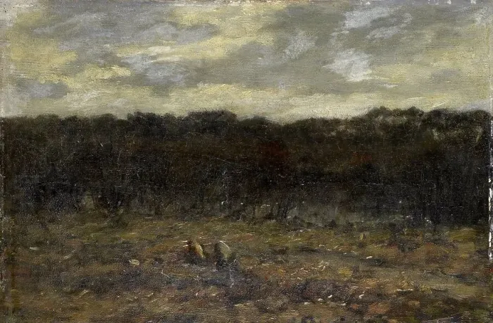 Framed Print : Small pond on the heath, 1890-1923. Creator: Jan Adam Zandleven Framed Print : Small pond on the heath, 1890-1923. Creator: Jan Adam Zandleven