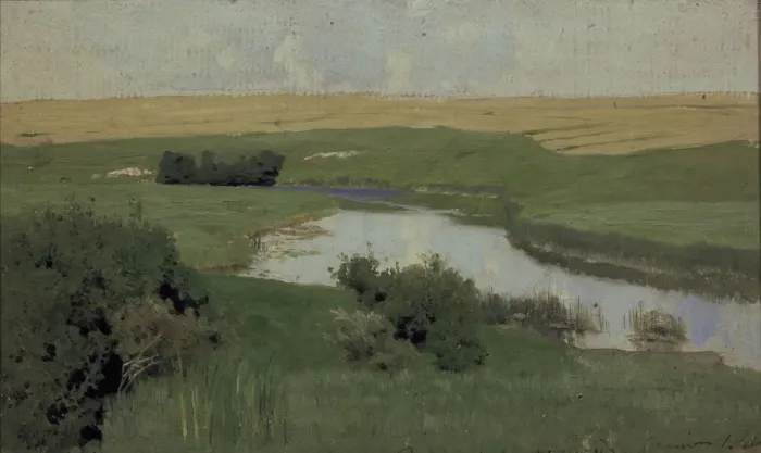 Framed Print : Small River Istra, 1885-1886. Artist: Levitan, Isaak Ilyich (1860-1900) Framed Print : Small River Istra, 1885-1886. Artist: Levitan, Isaak Ilyich (1860-1900)