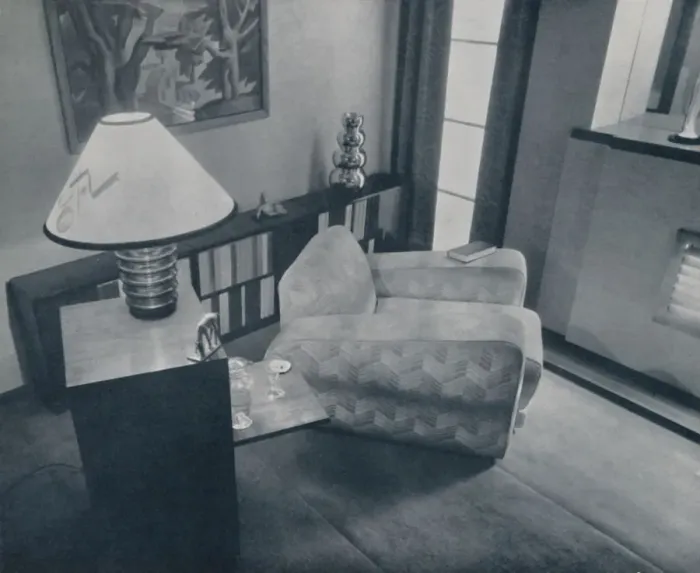 Framed Print : A small room designed and furnished by Michael Dawn, Bedford, England, 1935 Framed Print : A small room designed and furnished by Michael Dawn, Bedford, England, 1935