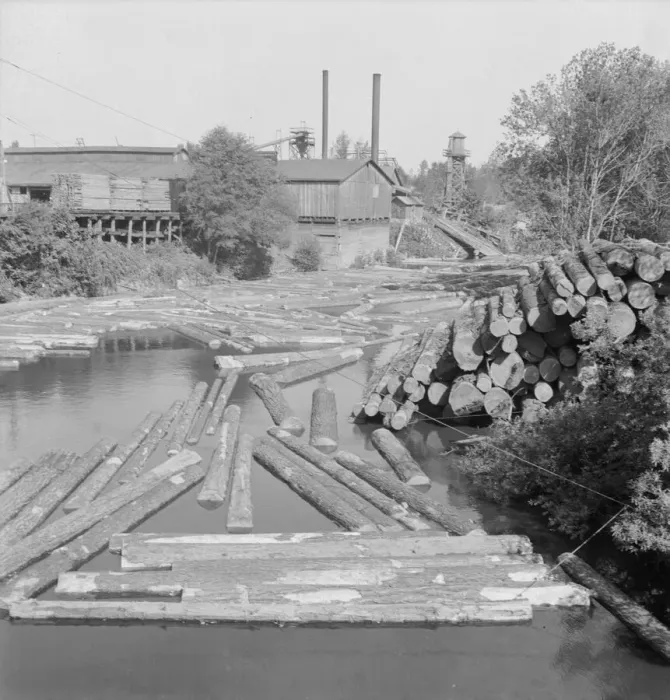 Framed Print : Small sawmill on the Marys River near Corvallis, Oregon, 1939. Creator: Dorothea Lange Framed Print : Small sawmill on the Marys River near Corvallis, Oregon, 1939. Creator: Dorothea Lange