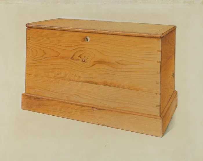 Framed Print : Small Shaker Chest, c. 1937. Creator: Sumner Merrill Framed Print : Small Shaker Chest, c. 1937. Creator: Sumner Merrill