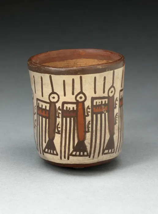 Framed Print : Small Straight-Sided Cup Depicting Abstract Hummingbirds or Insects, 180 B. C. / A. D. 500 Framed Print : Small Straight-Sided Cup Depicting Abstract Hummingbirds or Insects, 180 B. C. / A. D. 500