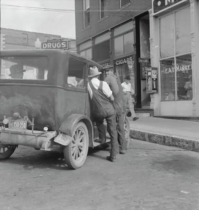 Framed Print : Small town - Rogers, Arkansas, 1938. Creator: Dorothea Lange Framed Print : Small town - Rogers, Arkansas, 1938. Creator: Dorothea Lange