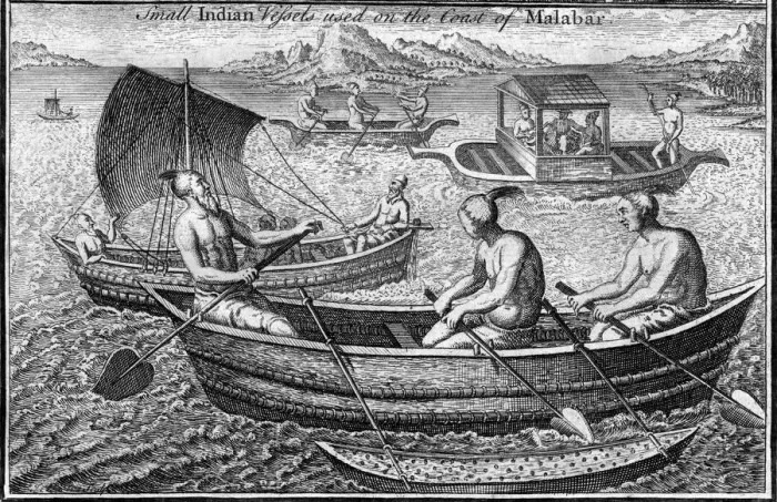 Framed Print : Small vessel used on the coast of Malabar (Cochin), India, c18th century Framed Print : Small vessel used on the coast of Malabar (Cochin), India, c18th century