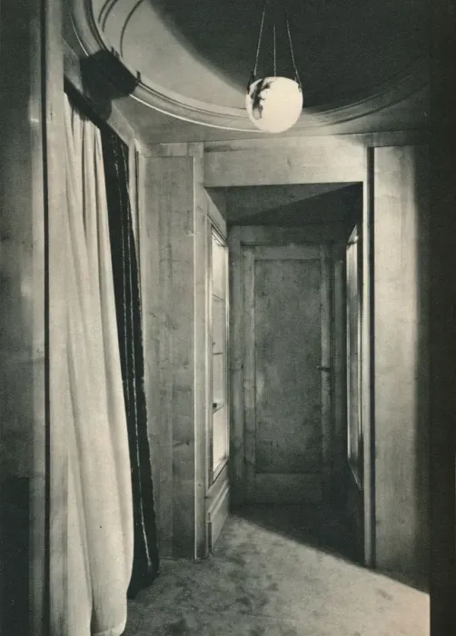 Framed Print : Small Vestibule with Cupboards in White Sycamore, c1925 Framed Print : Small Vestibule with Cupboards in White Sycamore, c1925