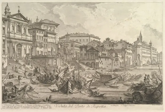 Framed Print : The smaller harbor, called the Porto di Ripetta (Veduta del Porto di Ripetta), ca. 1753 Framed Print : The smaller harbor, called the Porto di Ripetta (Veduta del Porto di Ripetta), ca. 1753