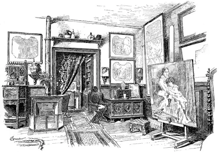 Framed Print : The smaller studio of Paul-Jacques-Aime Baudry, c1880-1882 Framed Print : The smaller studio of Paul-Jacques-Aime Baudry, c1880-1882