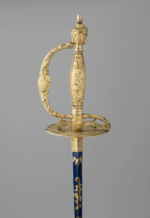 Framed Print : Smallsword with Scabbard and Case, British, London, hallmarked for 1798-99 Framed Print : Smallsword with Scabbard and Case, British, London, hallmarked for 1798-99