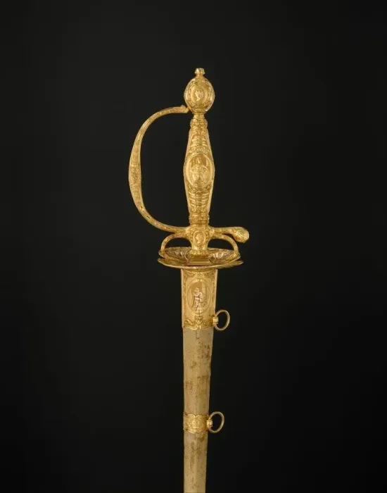 Framed Print : Smallsword with Scabbard, French, Paris, hallmarked 1773-74. Creator: Master GG