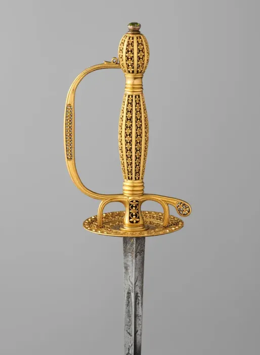 Framed Print : Smallsword with Scabbard, hilt and scabbard, probably Spanish; blade, German, Solingen Framed Print : Smallsword with Scabbard, hilt and scabbard, probably Spanish; blade, German, Solingen