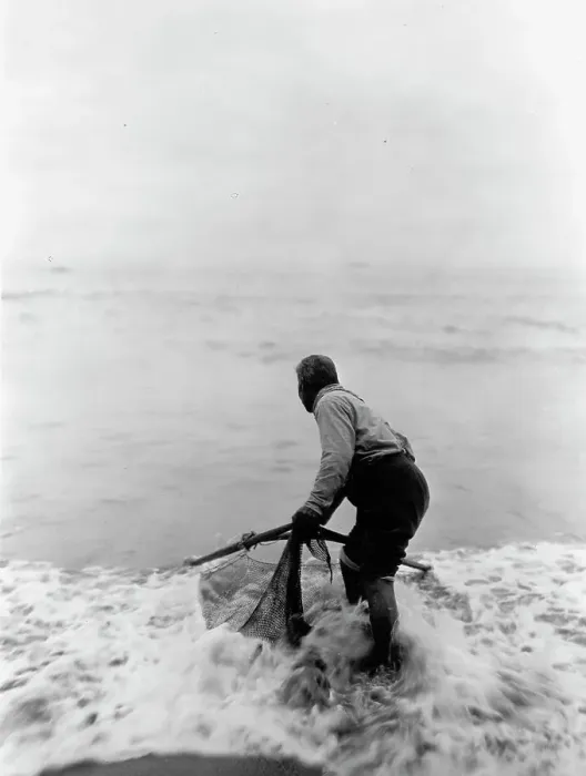 Framed Print : The smelt fisher-Trinidad Yurok, c1923. Creator: Edward Sheriff Curtis Framed Print : The smelt fisher-Trinidad Yurok, c1923. Creator: Edward Sheriff Curtis