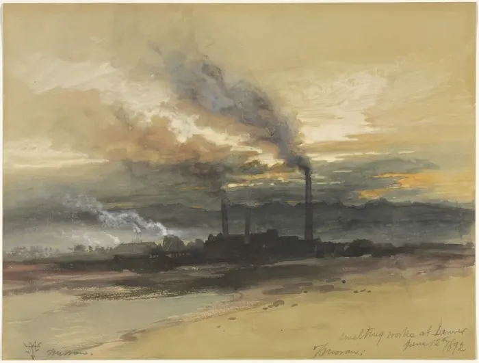 Framed Print : Smelting Works at Denver, 1892. Creator: Thomas Moran (American, 1837-1926) Framed Print : Smelting Works at Denver, 1892. Creator: Thomas Moran (American, 1837-1926)