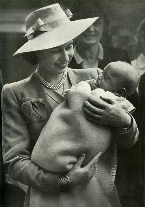 Framed Print : A Smile for Baby, 27 June 1945, (1947). Creator: Unknown Framed Print : A Smile for Baby, 27 June 1945, (1947). Creator: Unknown
