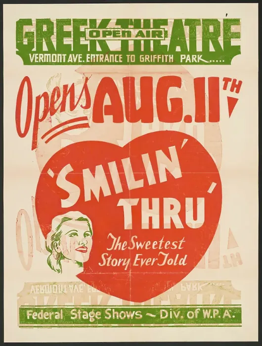 Framed Print : Smilin Thru, Los Angeles, [193-]. Creator: Unknown