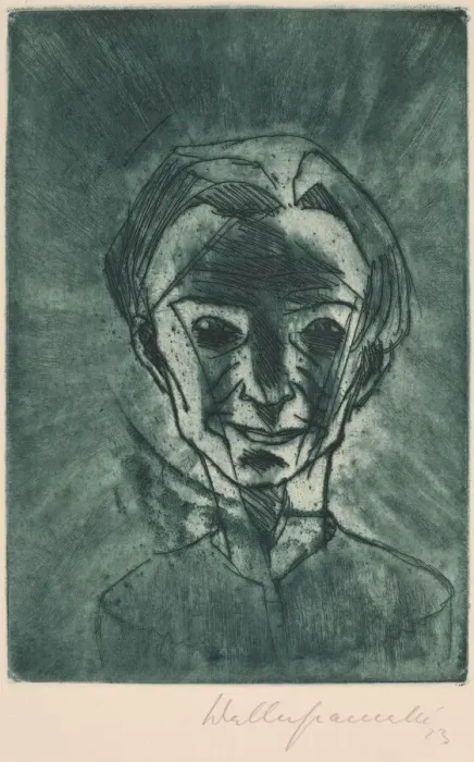 Framed Print : Smiling Head, Self-portrait (Lachelnder Kopf, Selbstportrat), 1923 Framed Print : Smiling Head, Self-portrait (Lachelnder Kopf, Selbstportrat), 1923