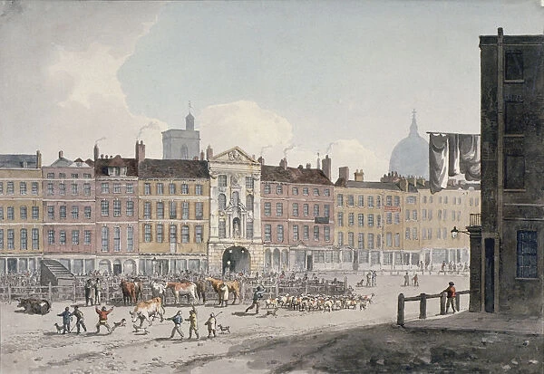Smithfield Market, City of London, 1810. Artist