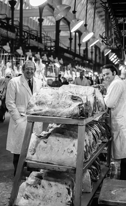 Framed Print : Smithfield Meat Market, City of London, January 1980. Creator: Peter Thompson
