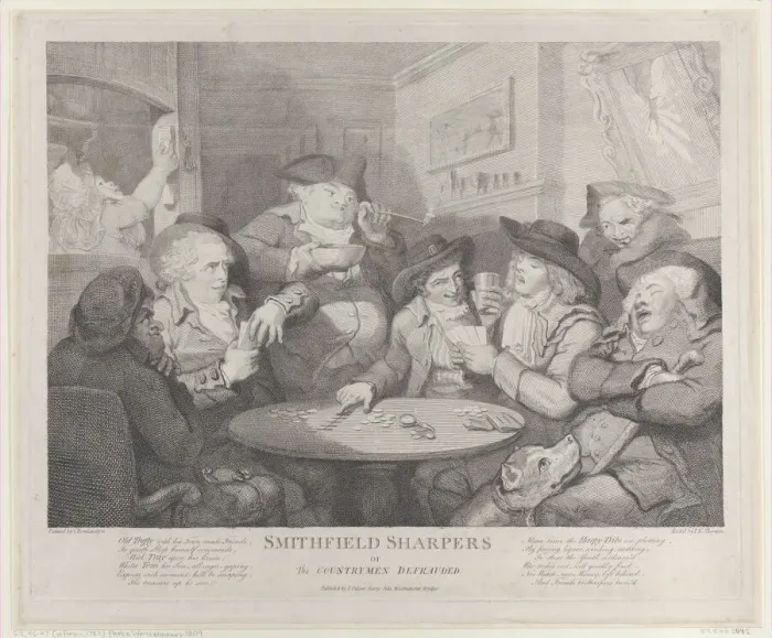 Framed Print : Smithfield Sharpers, or the Countryman Defrauded, [April 10, 1787], reissued 1809-1816. Creator: John Keyse Sherwin