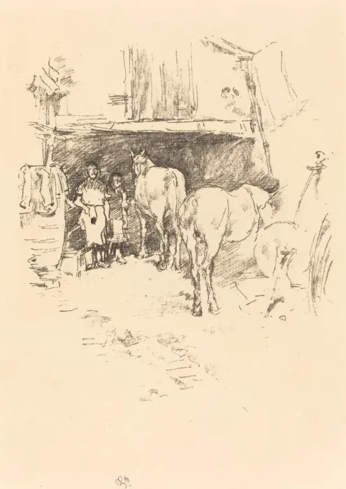 Framed Print : The Smiths Yard, 1895. Creator: James Abbott McNeill Whistler Framed Print : The Smiths Yard, 1895. Creator: James Abbott McNeill Whistler