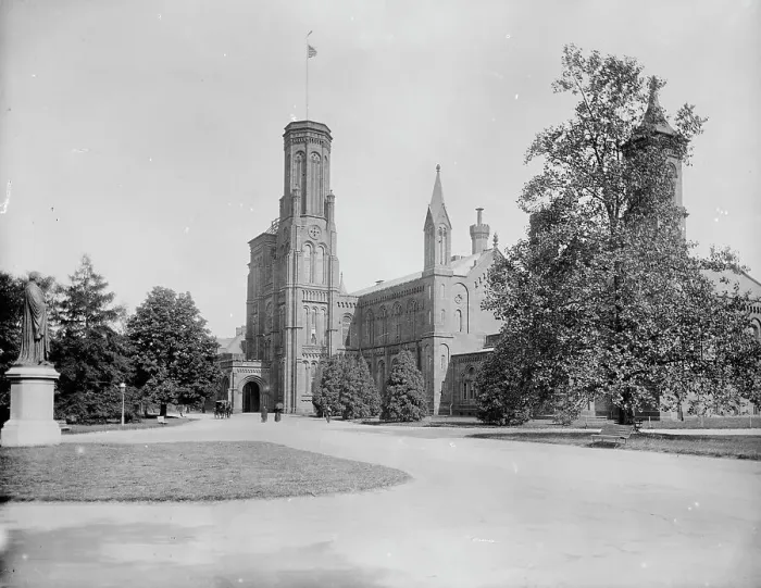 Framed Print : Smithsonian Institute, Washington, D.C. between 1880 and 1897. Creator: William H. Jackson Framed Print : Smithsonian Institute, Washington, D.C. between 1880 and 1897. Creator: William H. Jackson