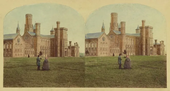 Framed Print : The Smithsonian Institute, Washington, U.S. about 1860. Creator: London Stereoscopic & Photographic Co Framed Print : The Smithsonian Institute, Washington, U.S. about 1860. Creator: London Stereoscopic & Photographic Co