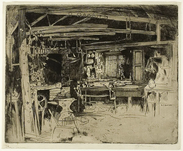 The Smithy, 1896. Creator: David Young Cameron