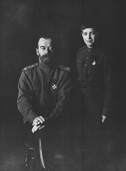 S.M.Nicolas II, Commandant supreme des armees Russes de terre et de mer : et S.A.I. Le... c1916. Creator: Unknown
