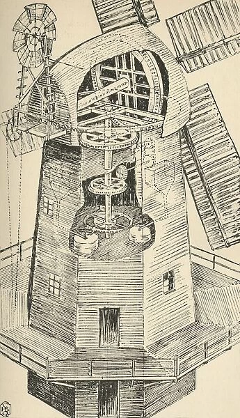 A Smock Mill, (1931). Artist: Charles Henry Bourne Quennell