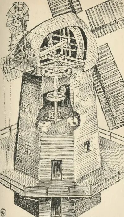Framed Print : A Smock Mill, (1931). Artist: Charles Henry Bourne Quennell Framed Print : A Smock Mill, (1931). Artist: Charles Henry Bourne Quennell