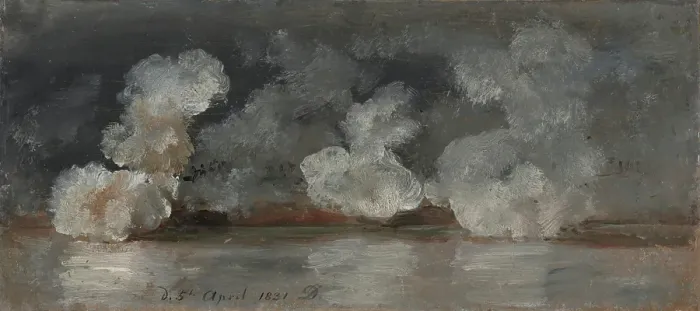 Framed Print : Smoke from Cannon Shots, 1831. Creator: Johan Christian Dahl Framed Print : Smoke from Cannon Shots, 1831. Creator: Johan Christian Dahl