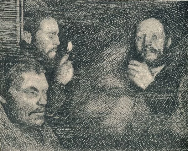 A Smoke in the Galley of the Fram. c1893-1896, (1897). Artist: August Eiebakke