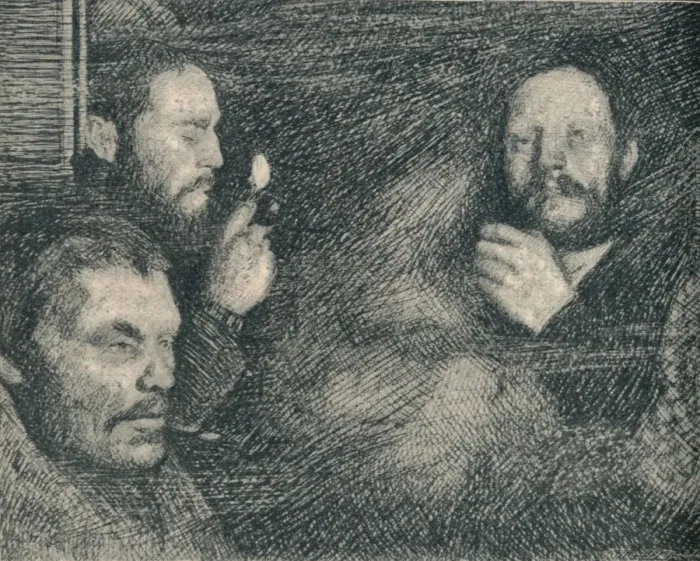 Framed Print : A Smoke in the Galley of the Fram. c1893-1896, (1897). Artist: August Eiebakke Framed Print : A Smoke in the Galley of the Fram. c1893-1896, (1897). Artist: August Eiebakke