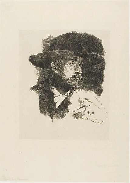The Smoker, 1873 / 74. Creator: Wilhelm Maria Hubertus Leibl