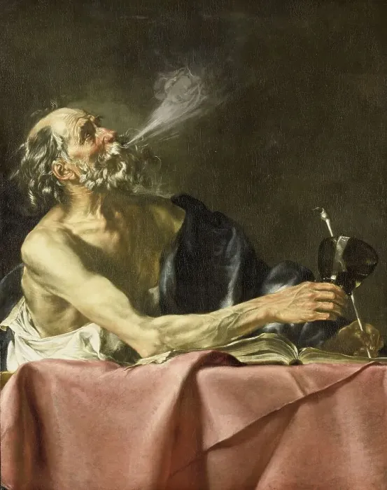Framed Print : The Smoker: Allegory of Transience, c.1615-c.1625. Creator: Hendrick van Somer Framed Print : The Smoker: Allegory of Transience, c.1615-c.1625. Creator: Hendrick van Somer