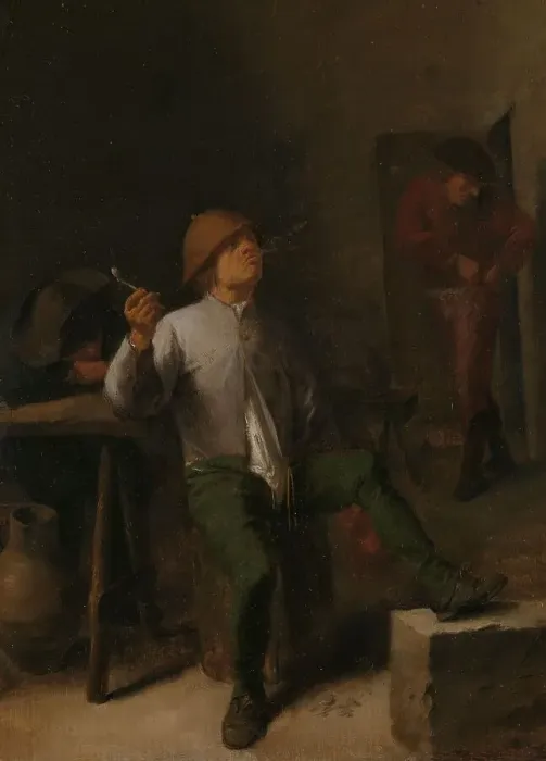 Framed Print : The Smoker, c.1635-c.1640. Creator: Adriaen Brouwer Framed Print : The Smoker, c.1635-c.1640. Creator: Adriaen Brouwer