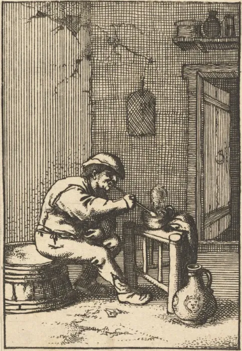 Framed Print : Smoker (copy), 1610-85. Creator: Unknown Framed Print : Smoker (copy), 1610-85. Creator: Unknown