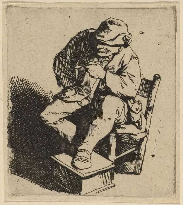 Framed Print : The Smoker. Creator: Cornelis Bega Framed Print : The Smoker. Creator: Cornelis Bega