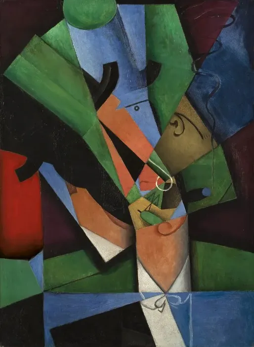 Framed Print : The Smoker (Frank Haviland), 1913. Creator: Juan Gris Framed Print : The Smoker (Frank Haviland), 1913. Creator: Juan Gris