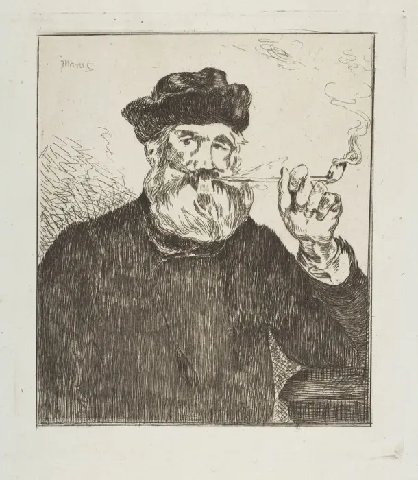 Framed Print : The Smoker (Le Fumeur), 1866-67. Creator: Edouard Manet Framed Print : The Smoker (Le Fumeur), 1866-67. Creator: Edouard Manet