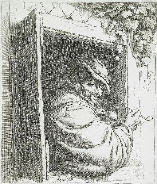 The Smoker at the Window, c1667. Creator: Adriaen van Ostade