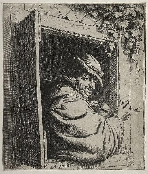The Smoker at the Window. Creator: Adriaen van Ostade (Dutch, 1610-1684)
