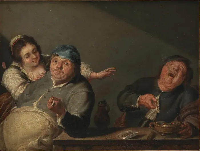 Framed Print : Smokers, 1621-1654. Creator: Joos van Craesbeeck Framed Print : Smokers, 1621-1654. Creator: Joos van Craesbeeck