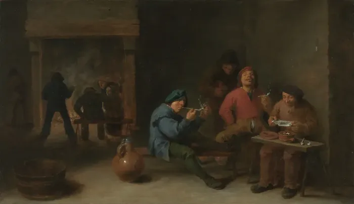 Framed Print : Smokers, 1633. Creator: David Teniers II Framed Print : Smokers, 1633. Creator: David Teniers II