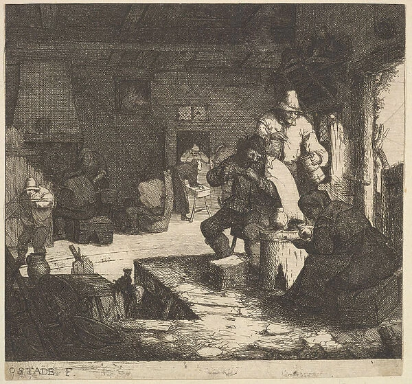 Smokers at the Inn, 1610-85. Creator: Adriaen van Ostade