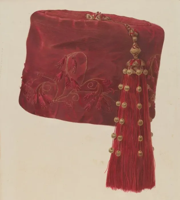 Framed Print : Smoking Cap, 1935 / 1942. Creator: Alvin Shiren Framed Print : Smoking Cap, 1935 / 1942. Creator: Alvin Shiren